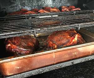 Pork butt cooked low and slow...